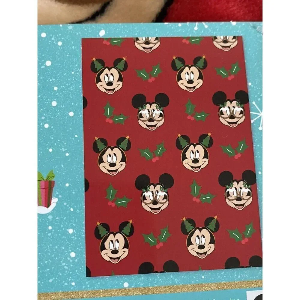 Disney Mickey Mouse Christmas Holiday Soft Plush Throw Blanket 50”x70” Red Green